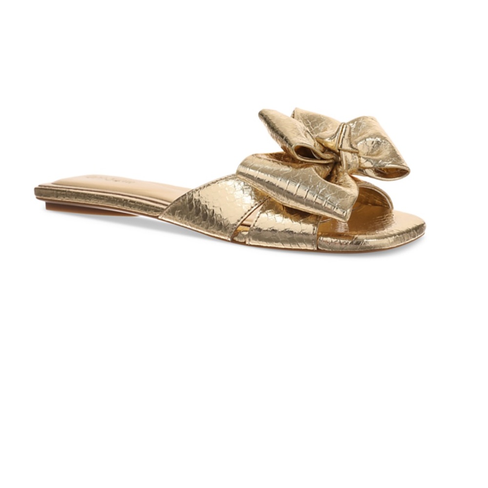 On 34th
Gold Bow Slip on Slide Sandals